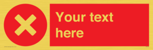 IV7128: Custom red background, circle with cross