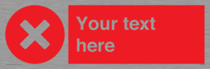 IV7128: Custom red background, circle with cross