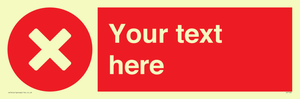 IV7128: Custom red background, circle with cross
