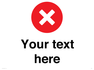 IV7129: Custom plain background, red circle with a cross