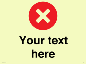 IV7129: Custom plain background, red circle with a cross