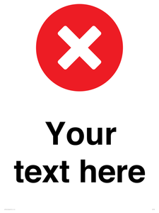 IV7129: Custom plain background, red circle with a cross