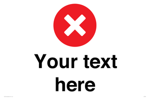 IV7129: Custom plain background, red circle with a cross