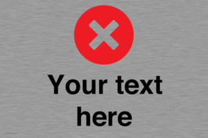 IV7129: Custom plain background, red circle with a cross