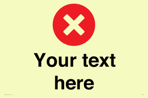 IV7129: Custom plain background, red circle with a cross