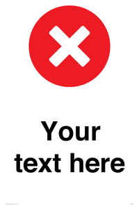 IV7129: Custom plain background, red circle with a cross