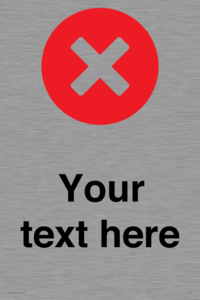 IV7129: Custom plain background, red circle with a cross