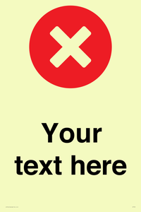 IV7129: Custom plain background, red circle with a cross