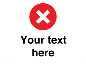 IV7129: Custom plain background, red circle with a cross