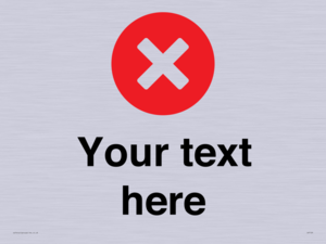 IV7129: Custom plain background, red circle with a cross
