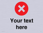 IV7129: Custom plain background, red circle with a cross