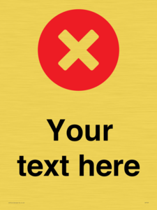 IV7129: Custom plain background, red circle with a cross
