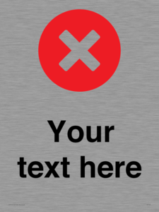 IV7129: Custom plain background, red circle with a cross