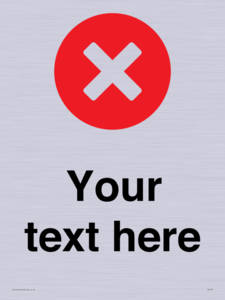 IV7129: Custom plain background, red circle with a cross
