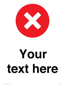 IV7129: Custom plain background, red circle with a cross