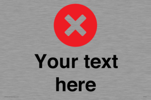 IV7129: Custom plain background, red circle with a cross