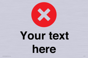 IV7129: Custom plain background, red circle with a cross
