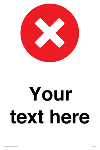 IV7129: Custom plain background, red circle with a cross