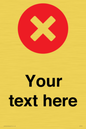 IV7129: Custom plain background, red circle with a cross