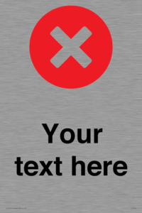 IV7129: Custom plain background, red circle with a cross
