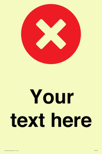 IV7129: Custom plain background, red circle with a cross