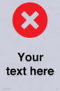 IV7129: Custom plain background, red circle with a cross