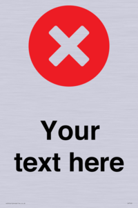 IV7129: Custom plain background, red circle with a cross
