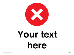 IV7129: Custom plain background, red circle with a cross