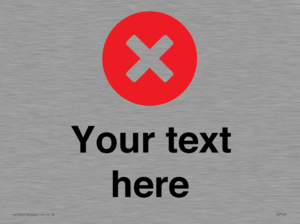 IV7129: Custom plain background, red circle with a cross