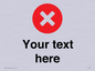 IV7129: Custom plain background, red circle with a cross