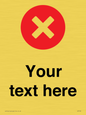 IV7129: Custom plain background, red circle with a cross