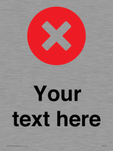 IV7129: Custom plain background, red circle with a cross