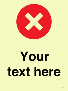 IV7129: Custom plain background, red circle with a cross