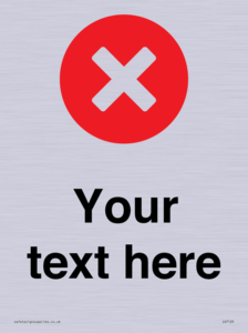 IV7129: Custom plain background, red circle with a cross
