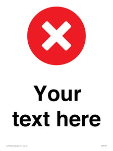 IV7129: Custom plain background, red circle with a cross