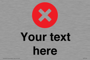 IV7129: Custom plain background, red circle with a cross