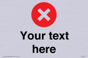 IV7129: Custom plain background, red circle with a cross
