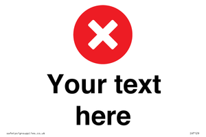 IV7129: Custom plain background, red circle with a cross