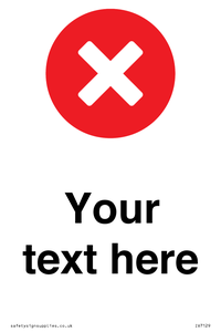 IV7129: Custom plain background, red circle with a cross