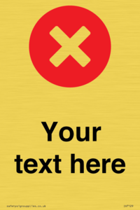 IV7129: Custom plain background, red circle with a cross