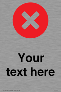 IV7129: Custom plain background, red circle with a cross