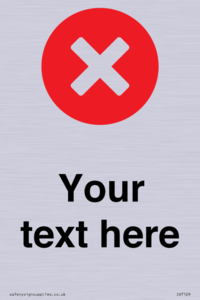IV7129: Custom plain background, red circle with a cross