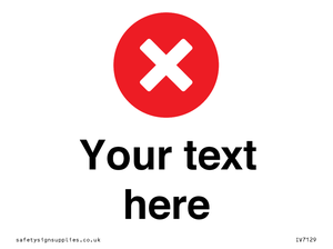 IV7129: Custom plain background, red circle with a cross