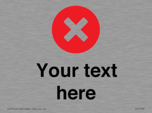 IV7129: Custom plain background, red circle with a cross