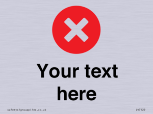 IV7129: Custom plain background, red circle with a cross