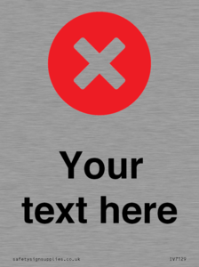 IV7129: Custom plain background, red circle with a cross