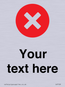 IV7129: Custom plain background, red circle with a cross