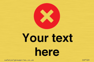 IV7129: Custom plain background, red circle with a cross