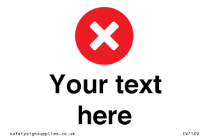 IV7129: Custom plain background, red circle with a cross