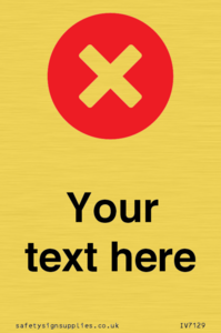 IV7129: Custom plain background, red circle with a cross